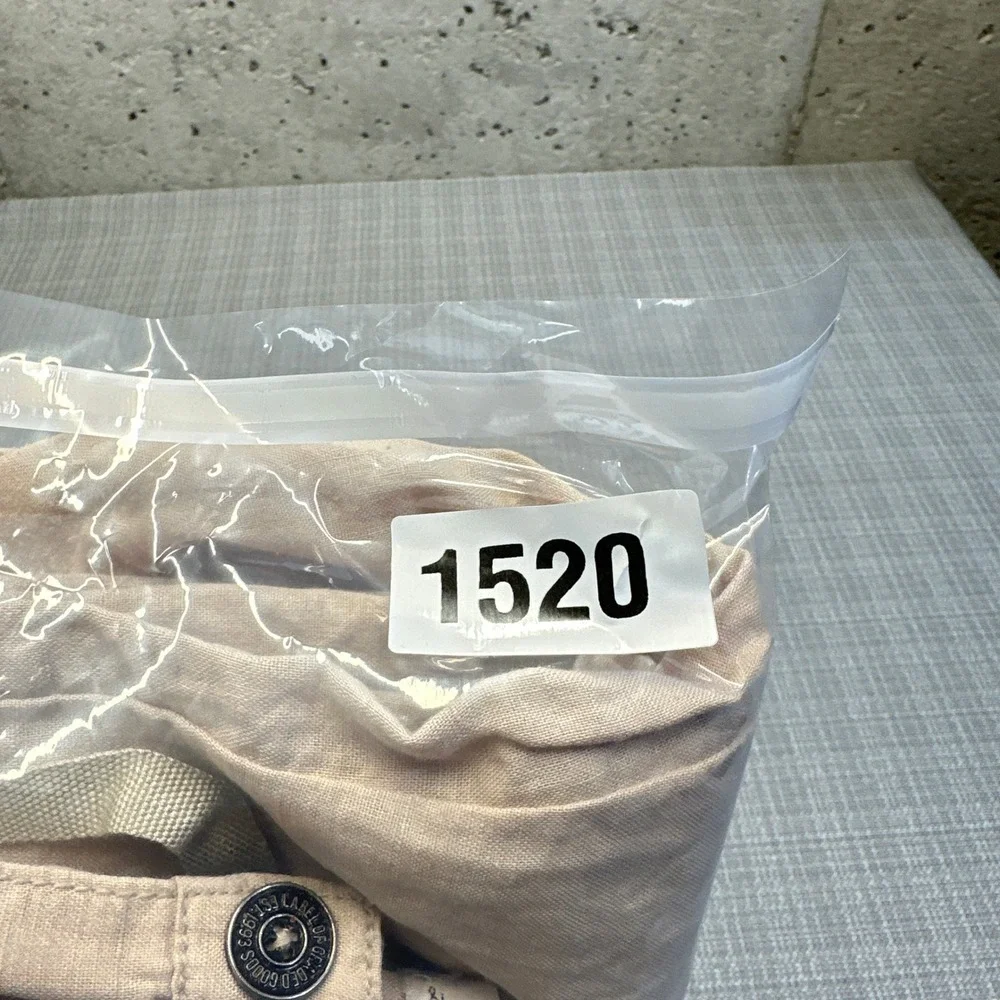 Coastal Linen Blend Pants Womens 8 Beige‎ Drawstring Euro Resort Vacation Travel
